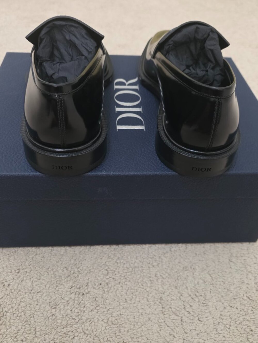 Dior Homme Palmarè Calfskin Leather Loafers - Black (Size 40) - Picture 4 of 11